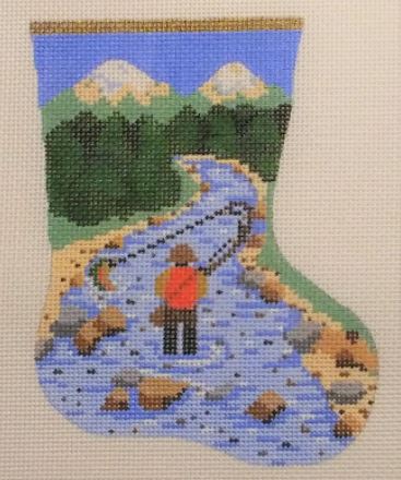 PP175AC - Mini-Sock: Fishing Scene