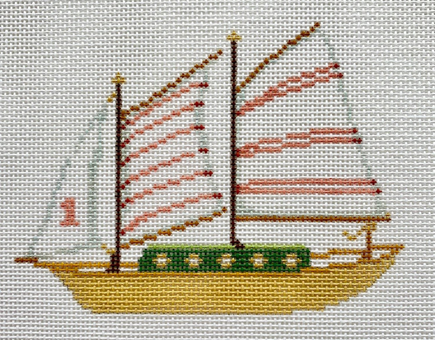 18SS - Pink Stripe Sailboat