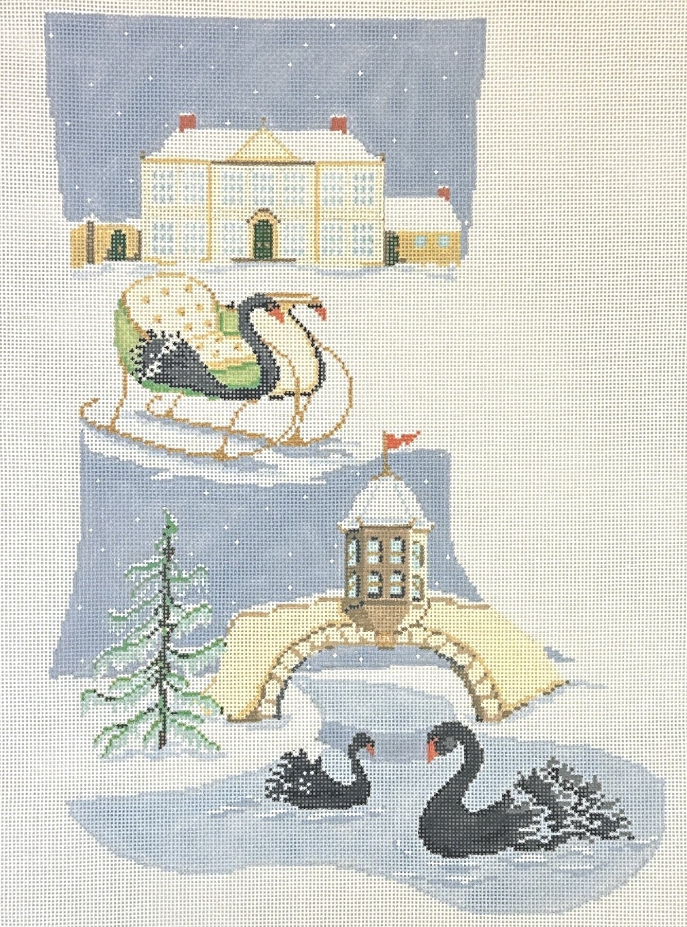 19L-M - The Black Swan Stocking - Midi