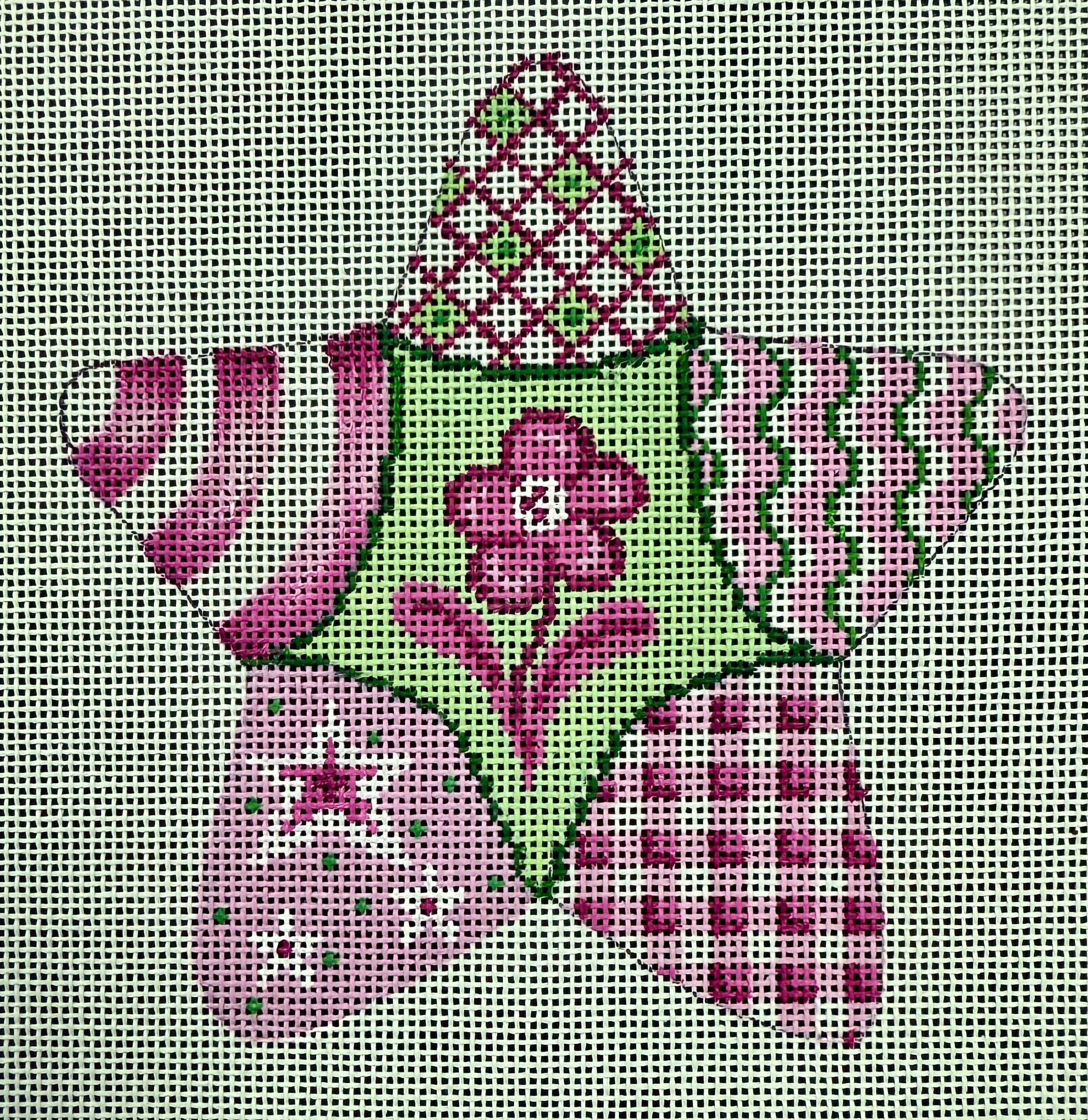 93107 - Ornament - Star - Pink Patterns