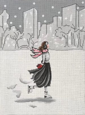 20001 - Ice Skater with Cityscape