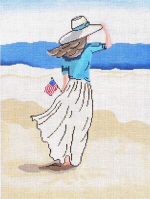 20005 - Beach Lady with Flag