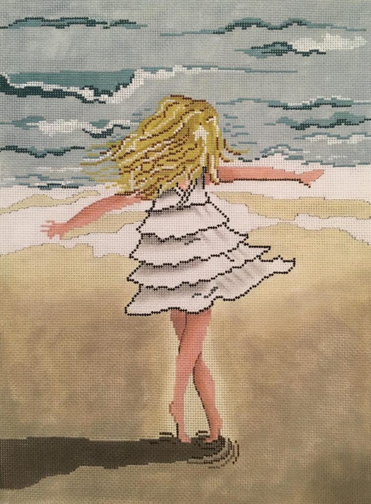 20019 - Little Girl Spinning on the Beach