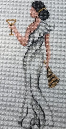 20121 - Ornament - January Girl in Silver Gown