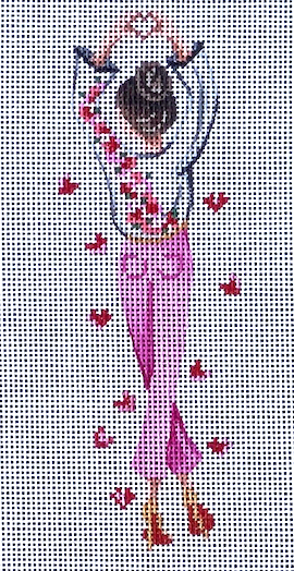 20122 - Ornament - February Girl with Hearts