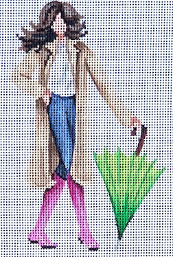 20124 - Ornament - April Girl with Umbrella
