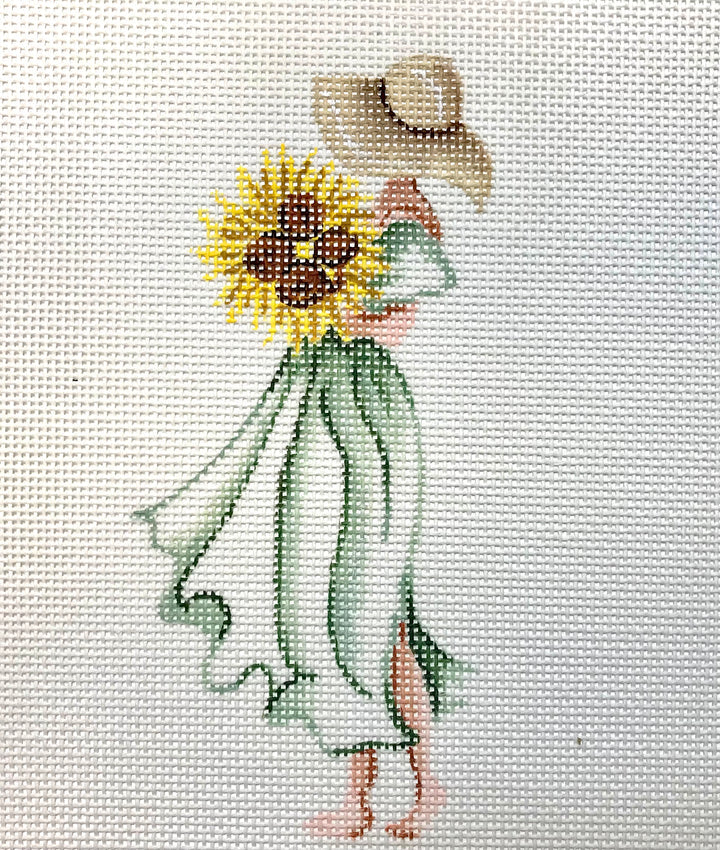 20128 - Ornament - August Girl with Sunflowers