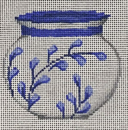 2121 - Blue and White Single Cachepot