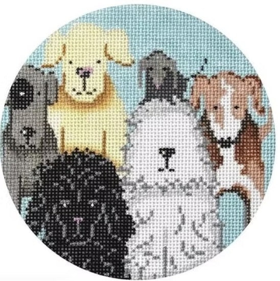 22001 - Doggies Round Ornament