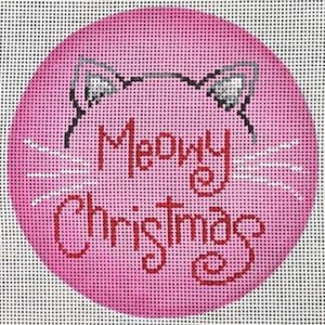 22106 - Pink Round Meowy Christmas