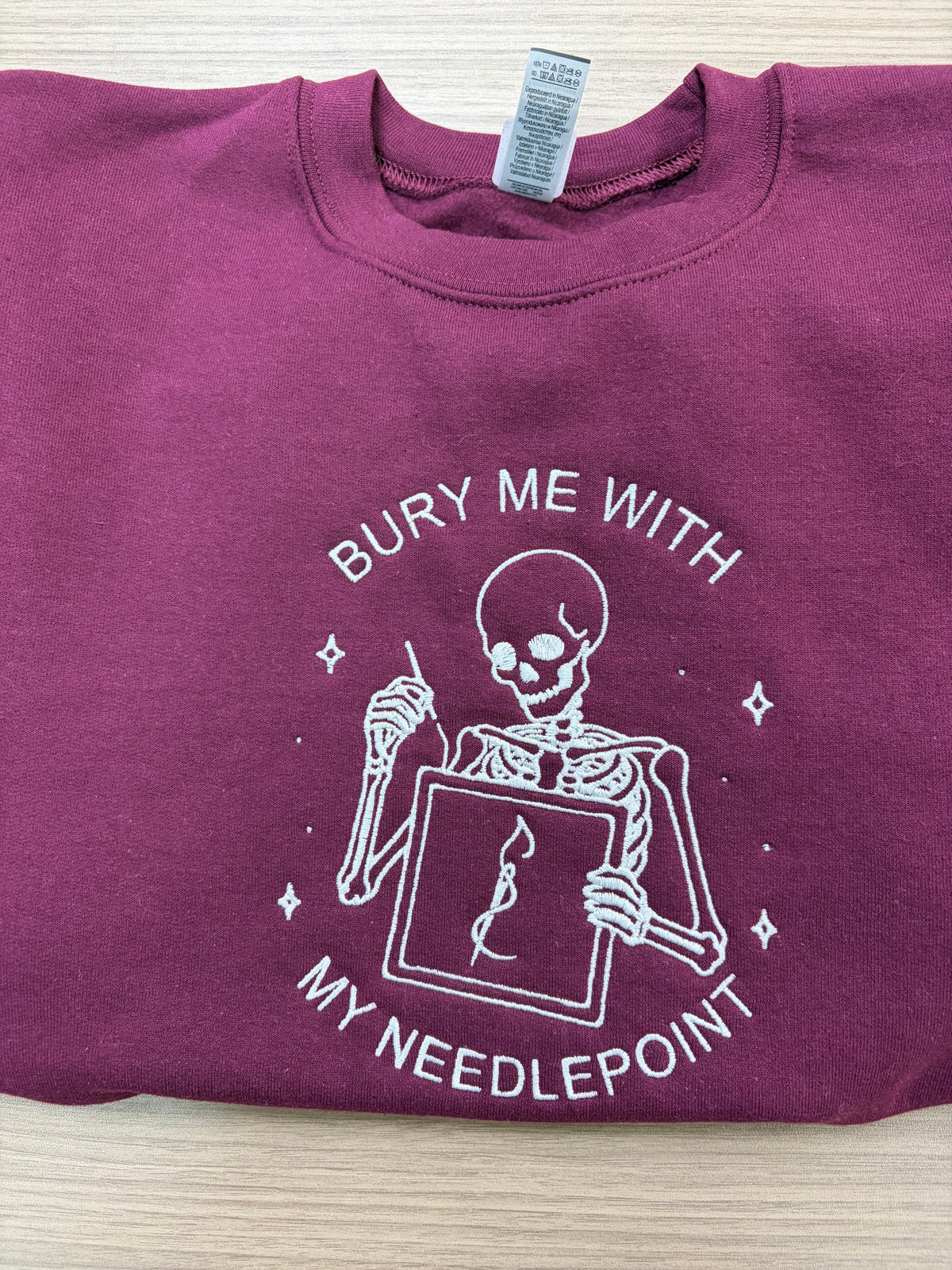 Sweatshirt - Bury Me With My Needlepoint - Fireside Stitchery