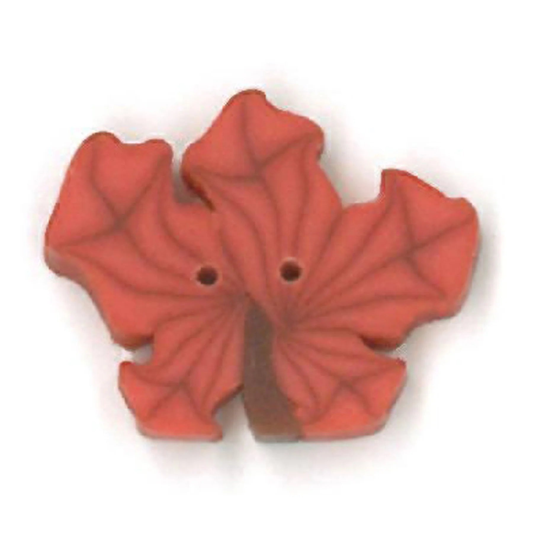 Tiny Orange Maple Leaf Button