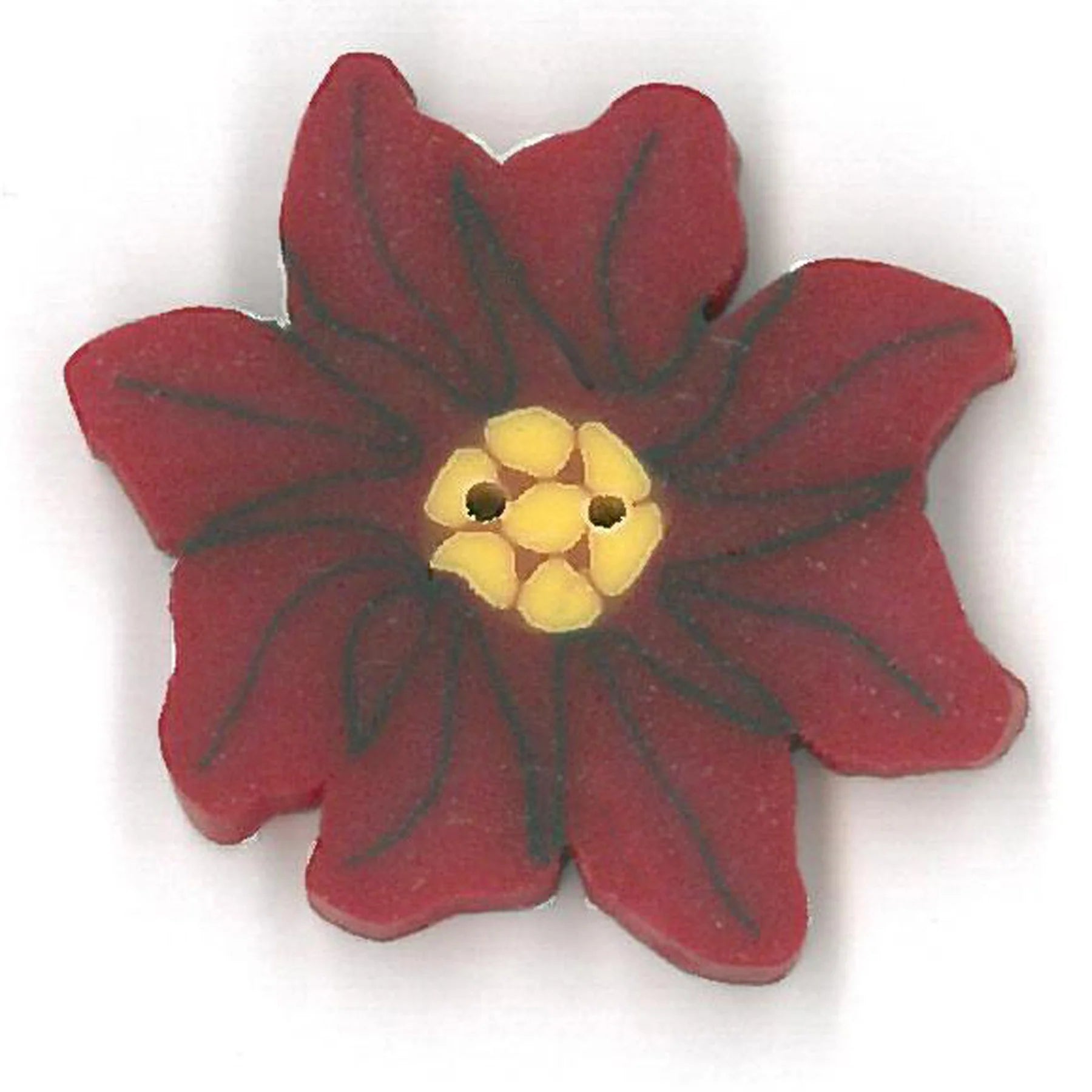 Small Poinsettia Button