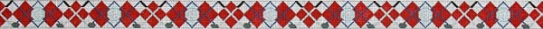 236H - Crossed Clubs Argyle - Red Belt