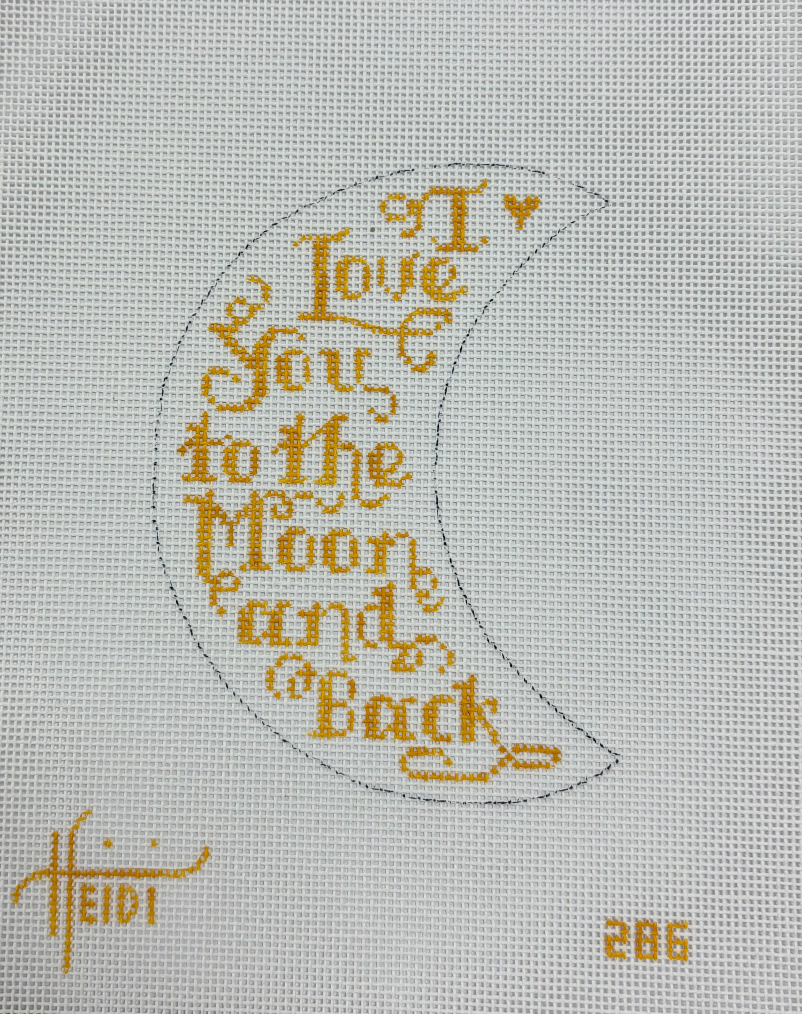 286Y - I Love You to the Moon and Back, Yellow