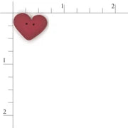 Rosy Red Heart Button