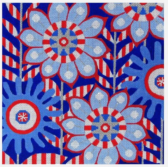 25040 - Red White Blue Planted Pin's