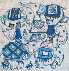 2511 - Elephants Collage - Single Color