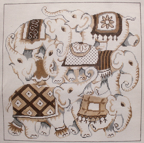 2511 - Elephants Collage - Single Color