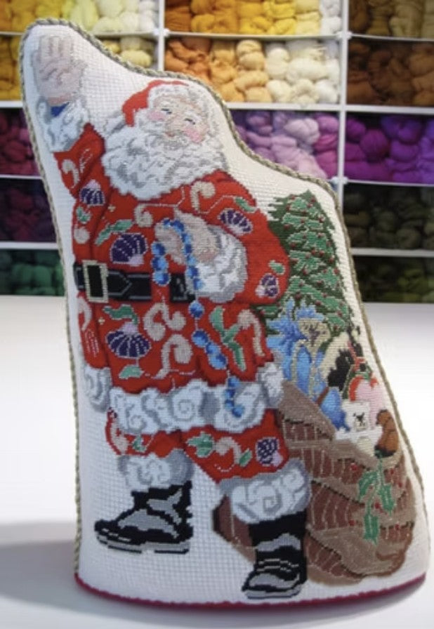 2563 - Cloisonné Santa and Toy Bag