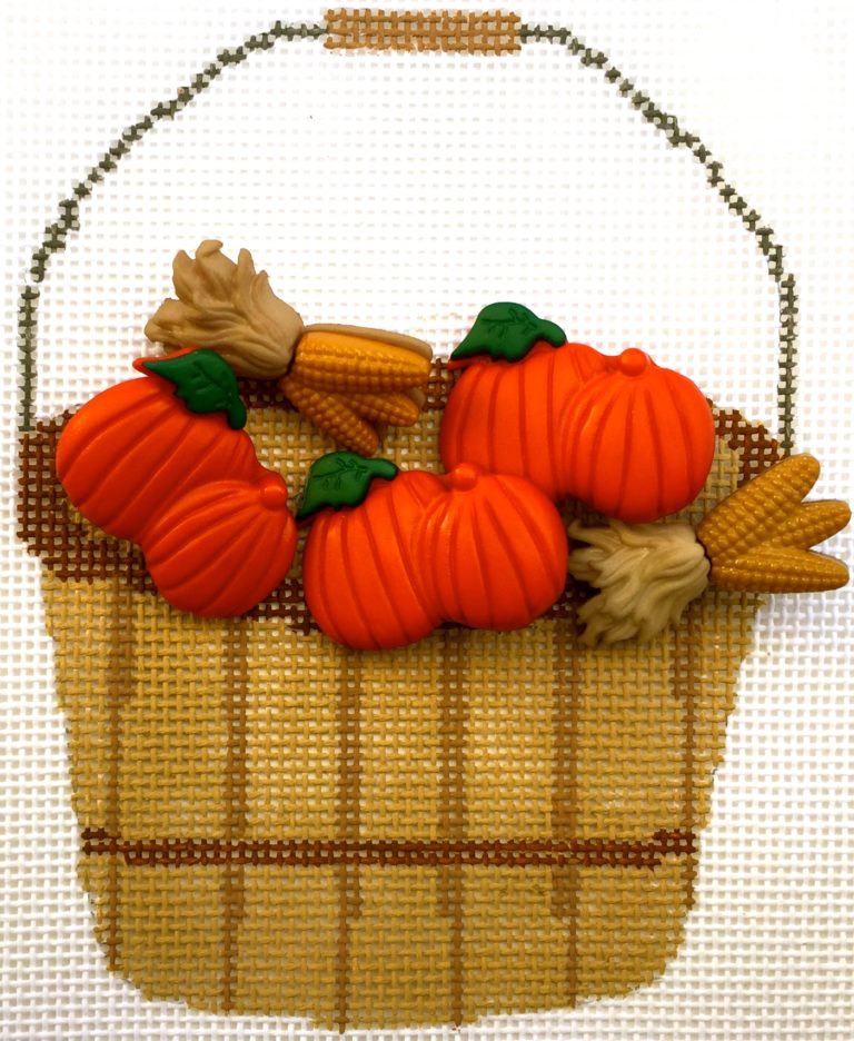 HB-279 - Harvest Pumpkin and Corn Basket