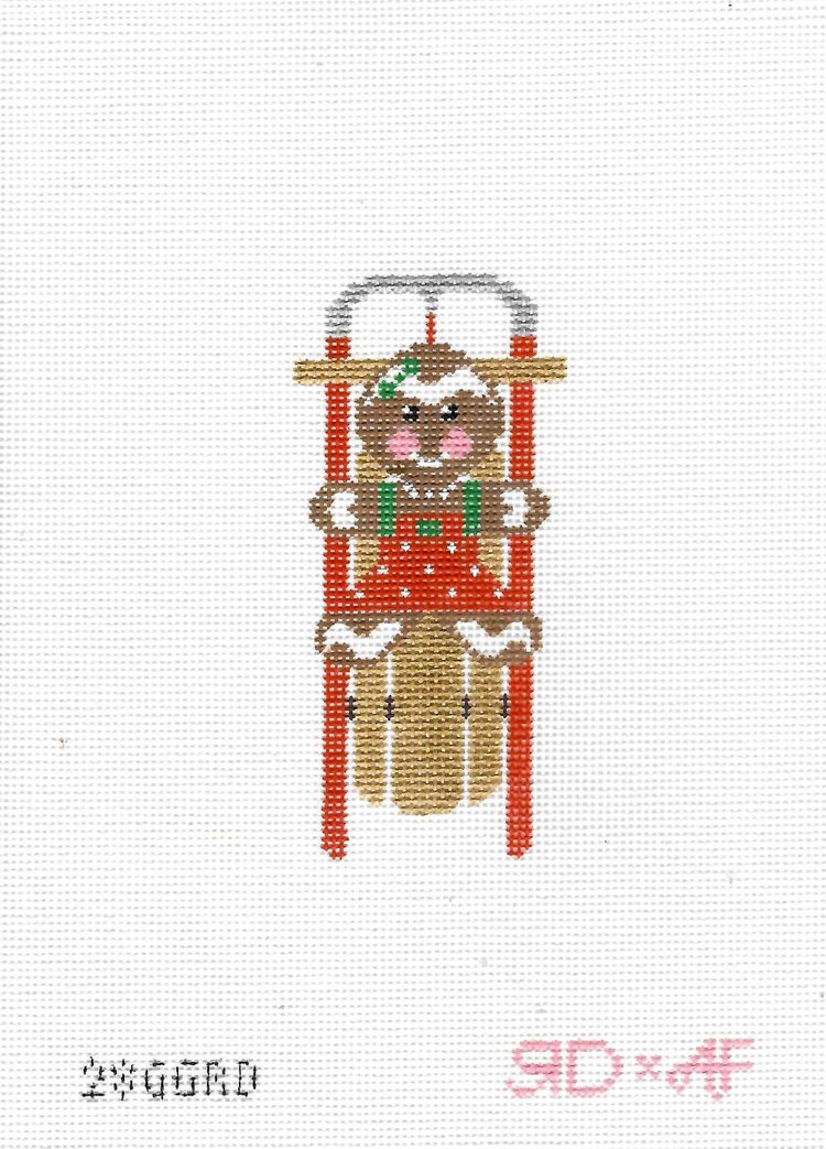 RDGBG - Gingerbread Girl on Sled 18ct