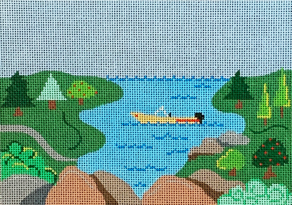 30015 - Lake and Motor Boat - No Wording