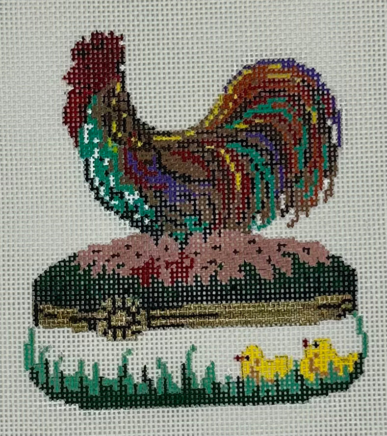 3033 - Porcelain Box - Rooster