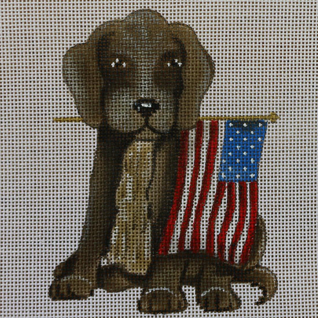 30500 - Dog with USA Flag