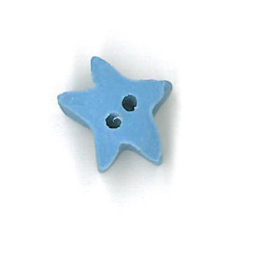 Small Light Blue Star Button