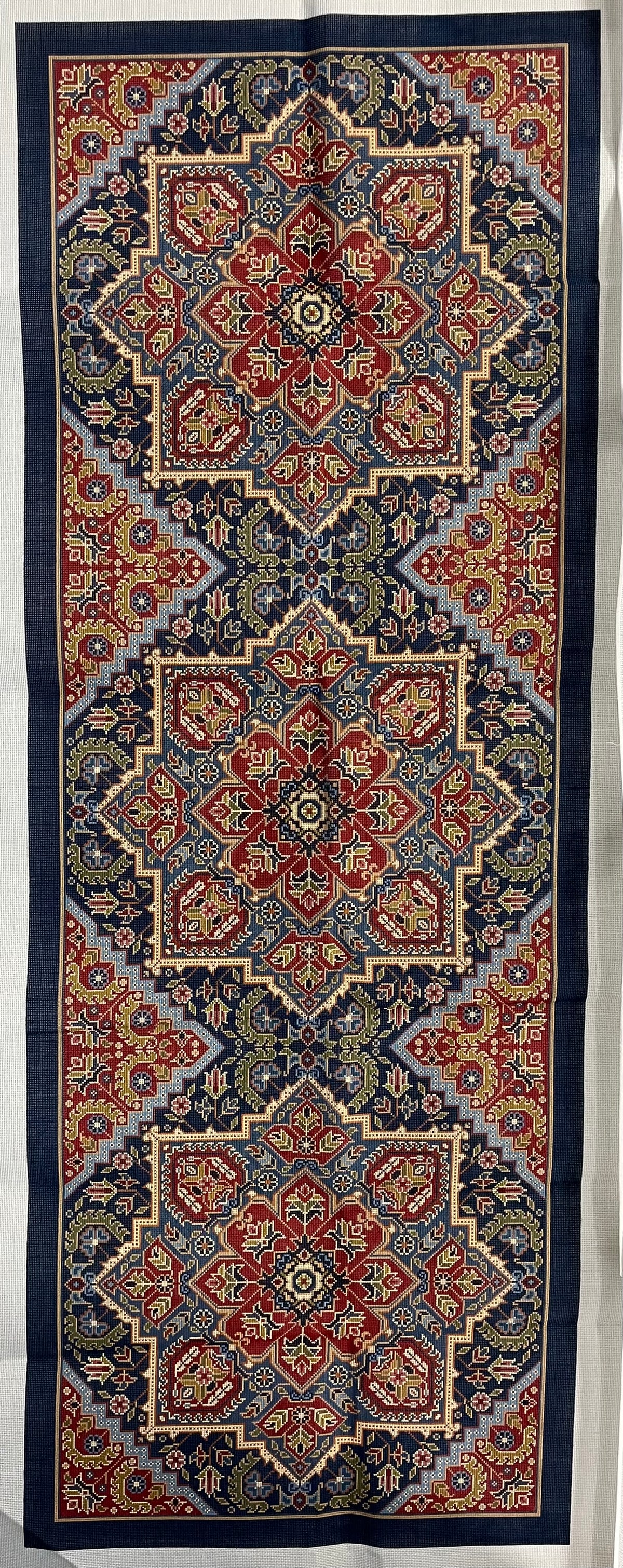 R 5C - Heriz Runner - Blue Multi - Three Repeats