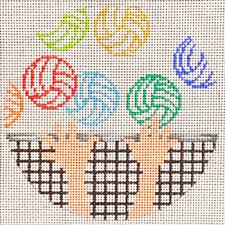 3616 - Volleyball Hands Round
