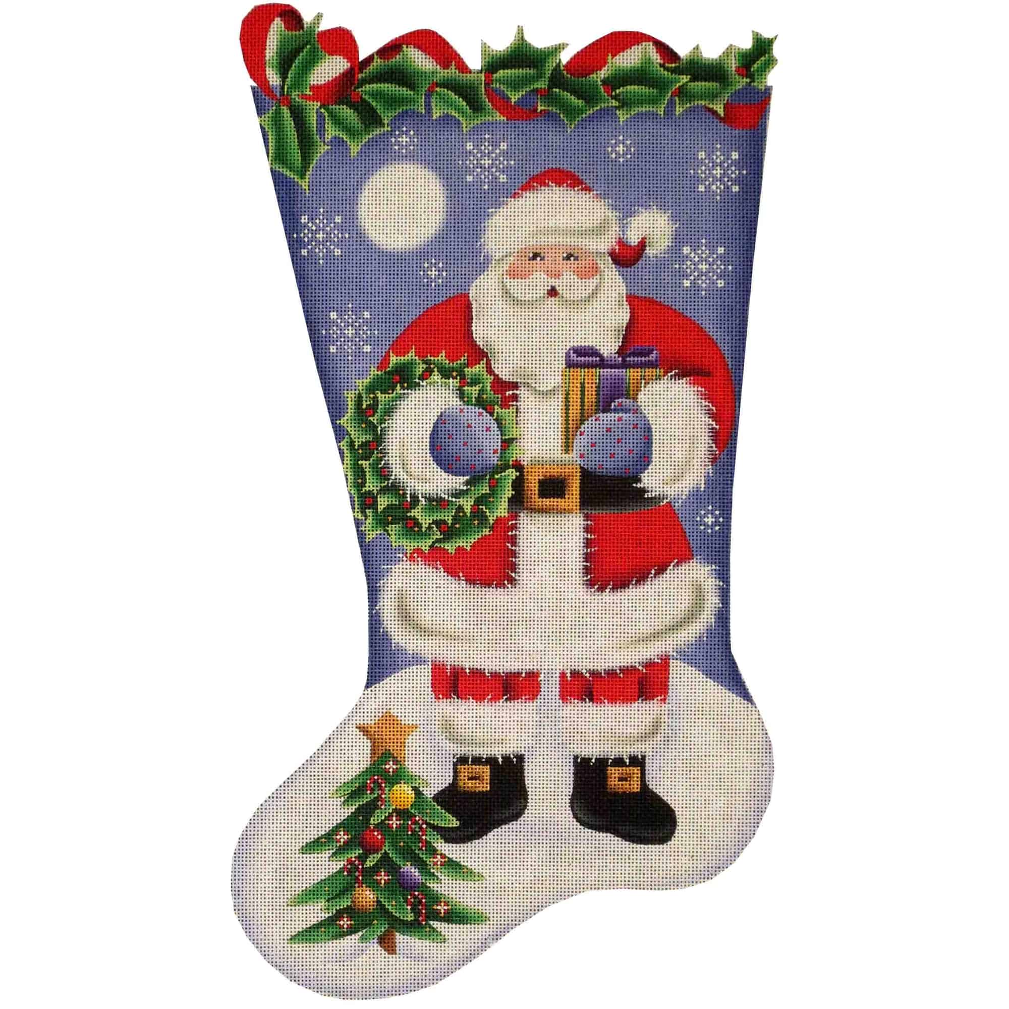 384F - Wreath Santa