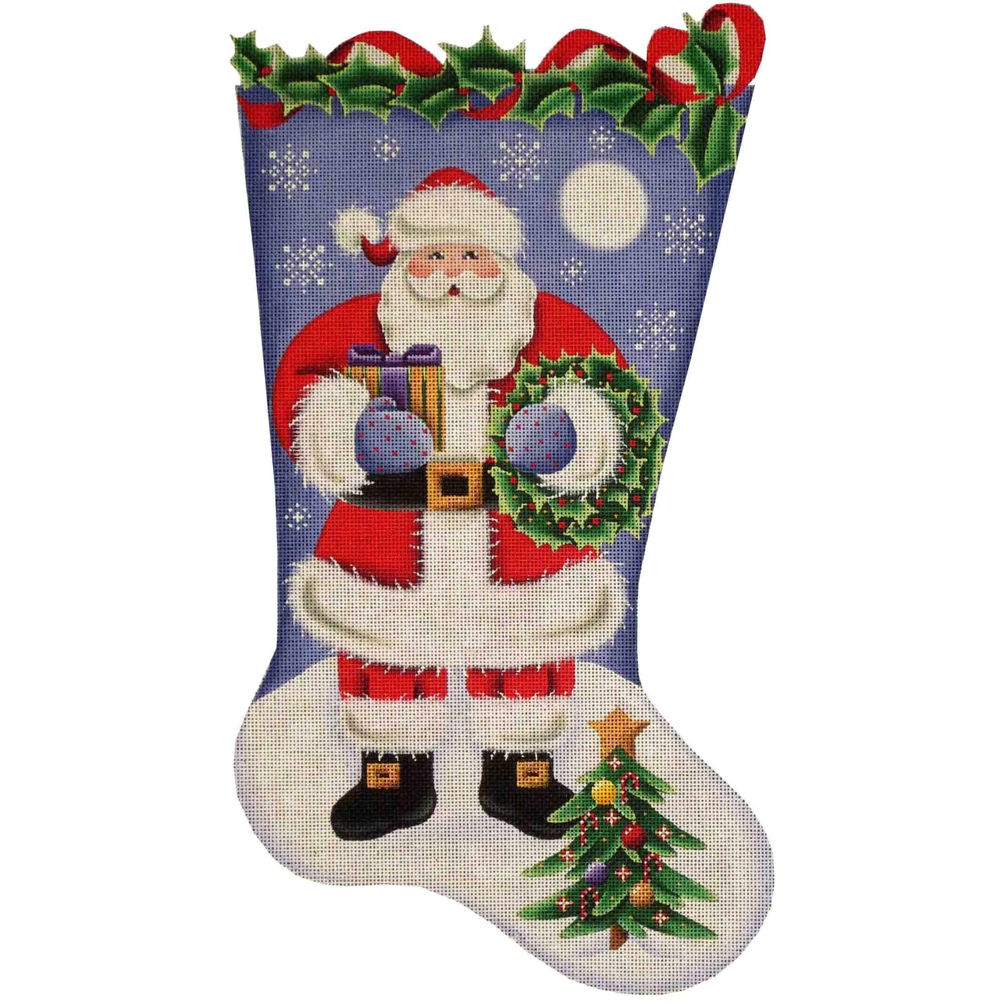 384F - Wreath Santa