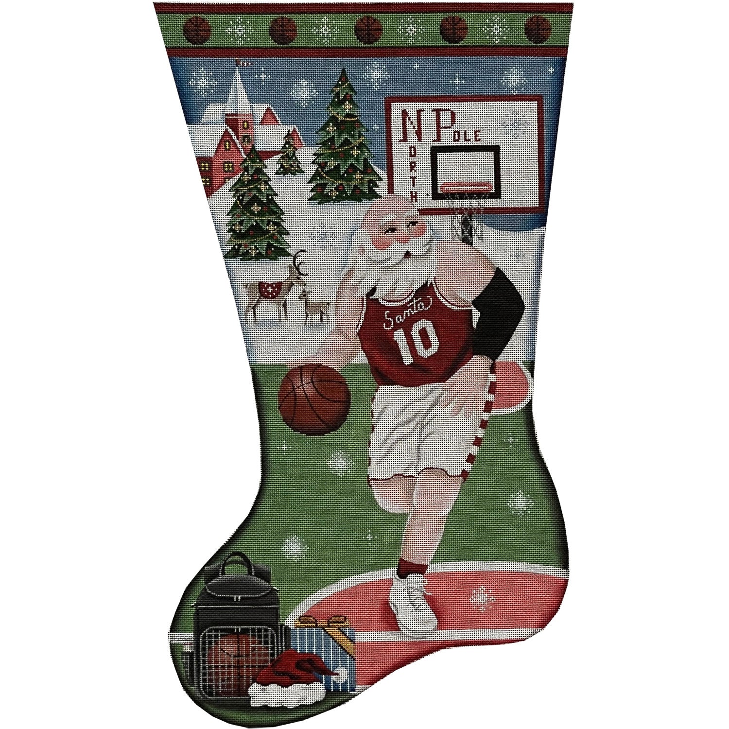 389I - Basketball Santa
