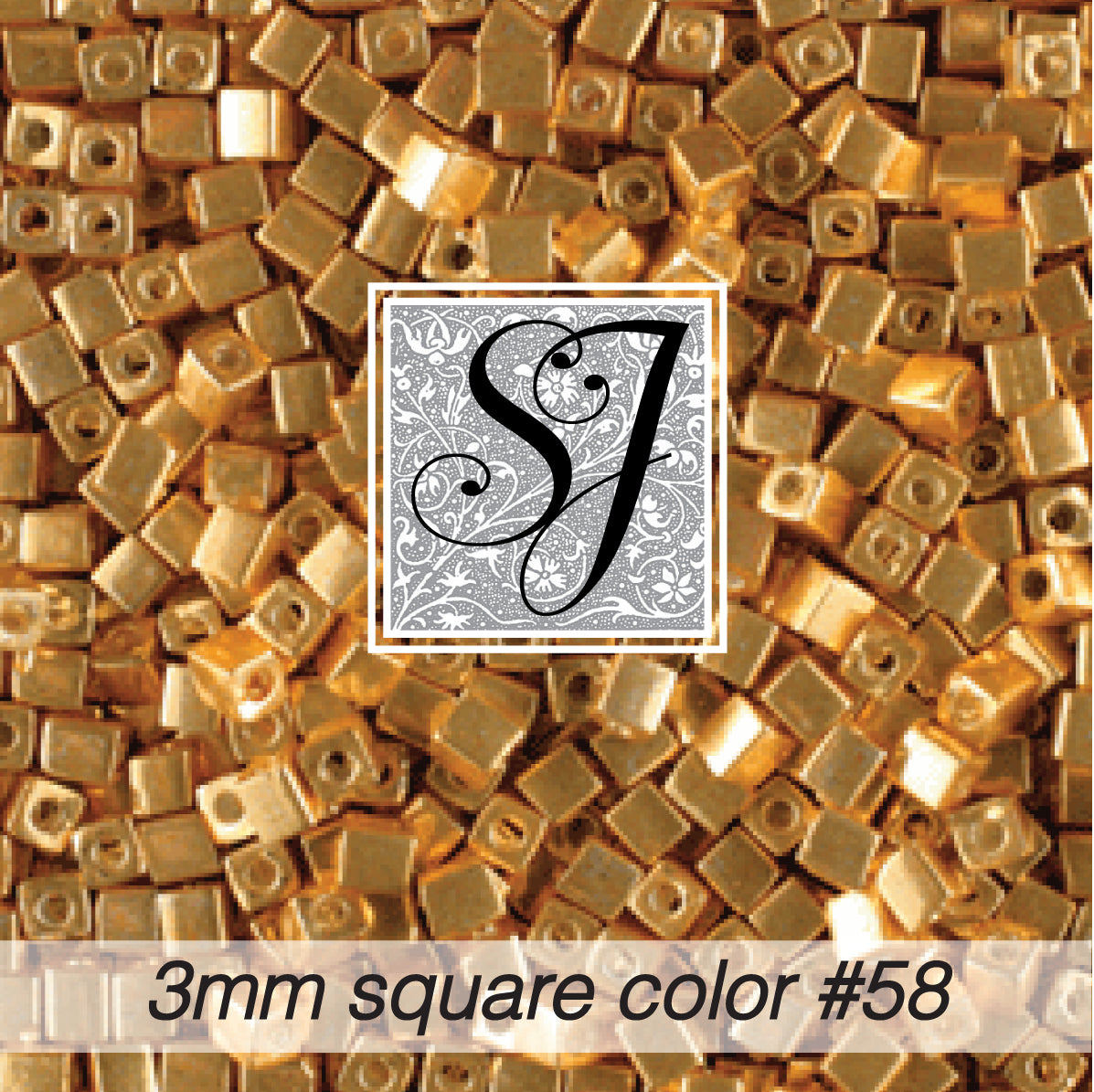 Square Glass Beads