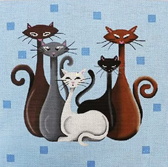 40053 - Cats - Retro on Aqua