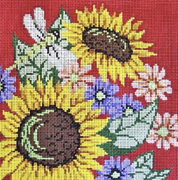 4017 - Sunflowers and Dragonfly
