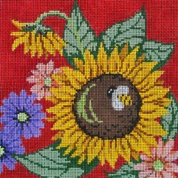 4018 - Sunflowers and Bee