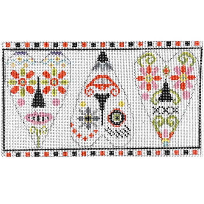 ND433 - 2 Sugar Skull Hearts