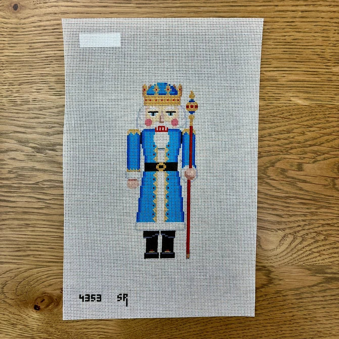 SR4353 - Nutcracker, Blue King with Tall Scepter