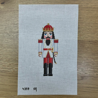 SR4359 - White and Red King Nutcracker