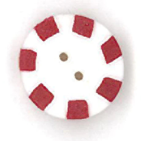 Small Red Peppermint Button