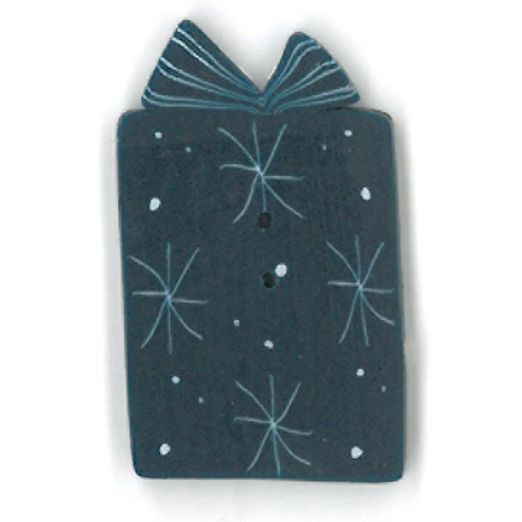 Large Blue Gift Button