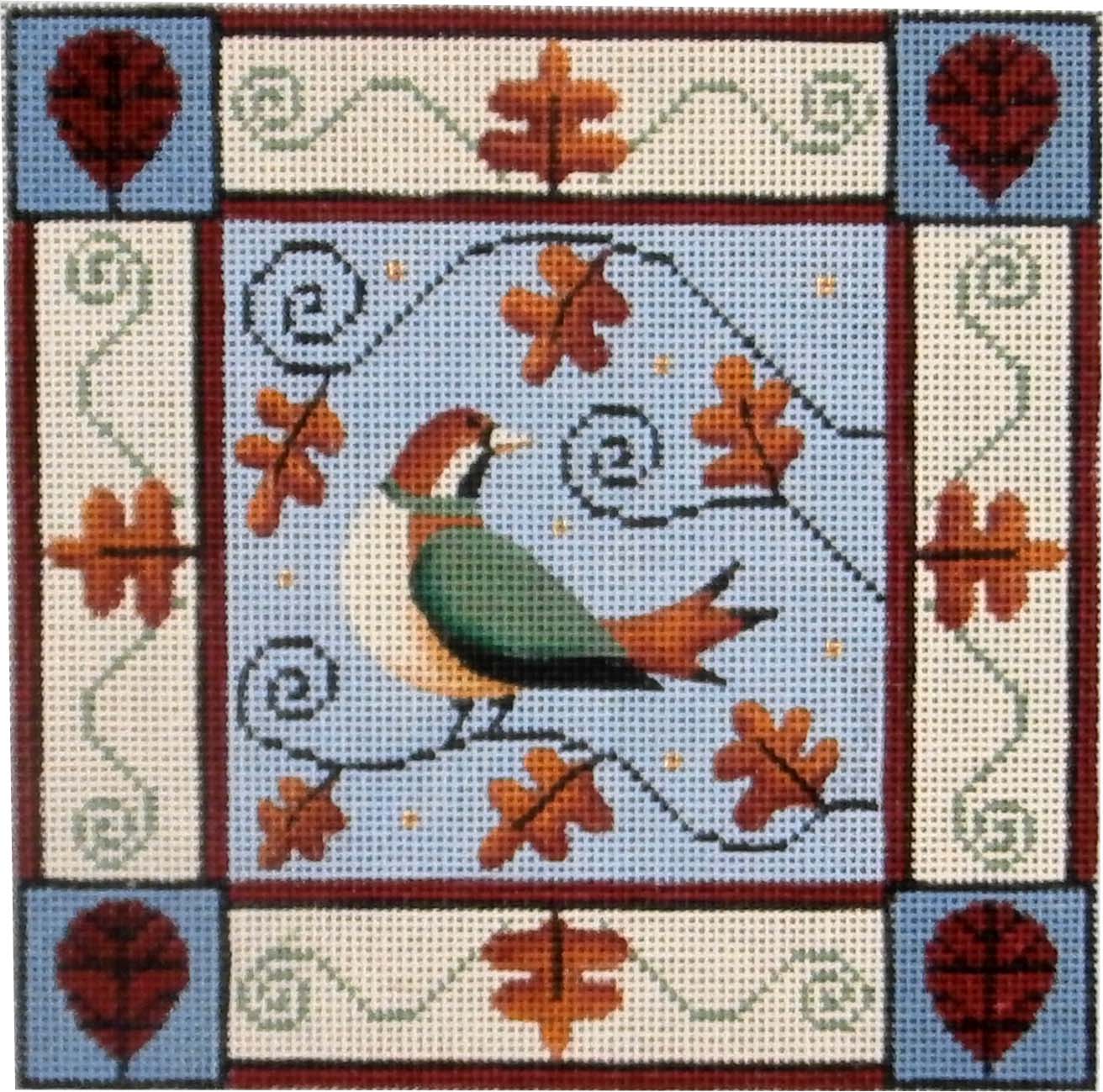 466C - Autumn Bird Pillow