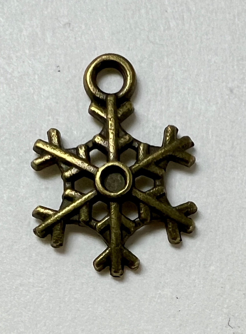 Small Metal Snowflake Charms