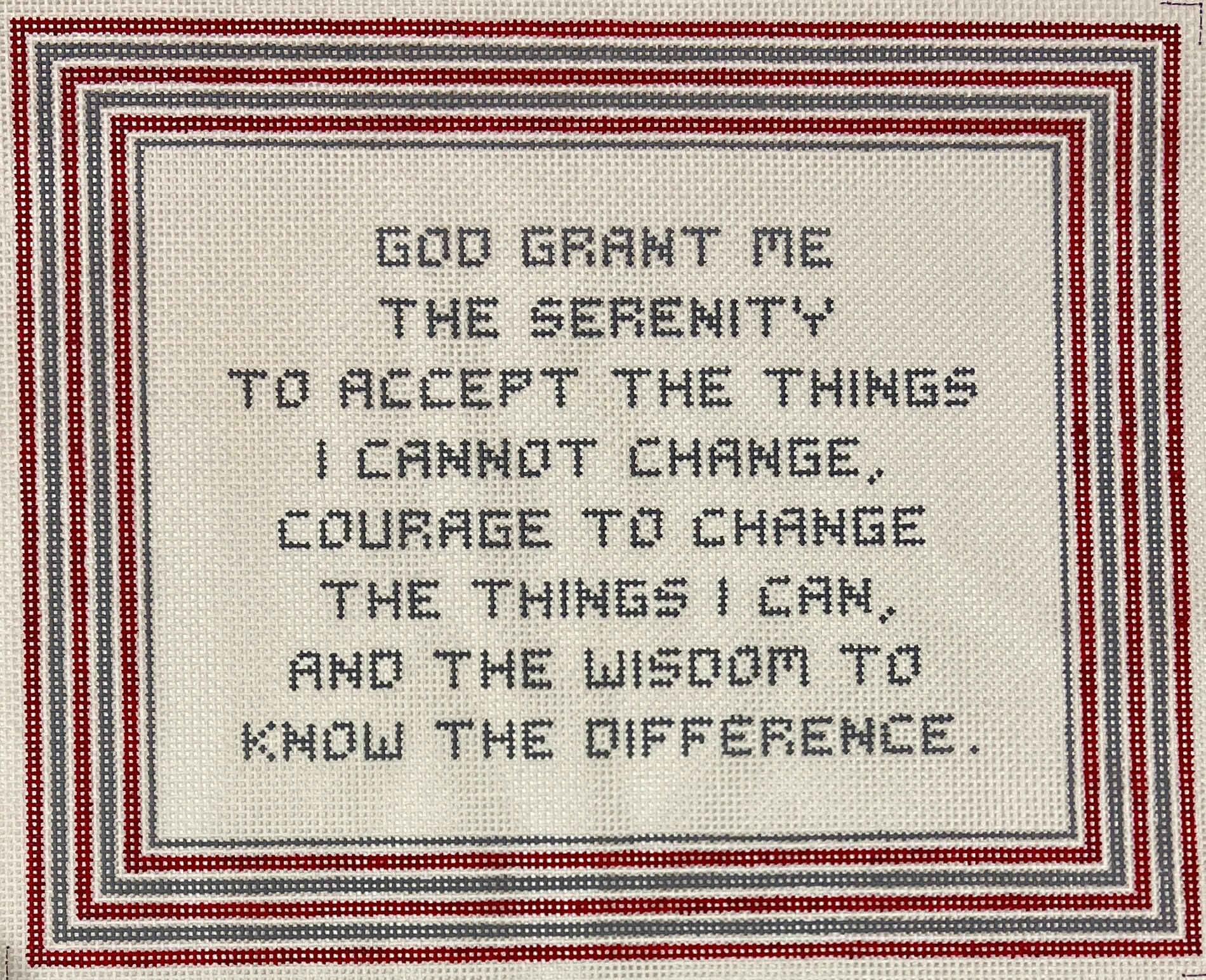 WS466A - Serenity Prayer - Red and Gray