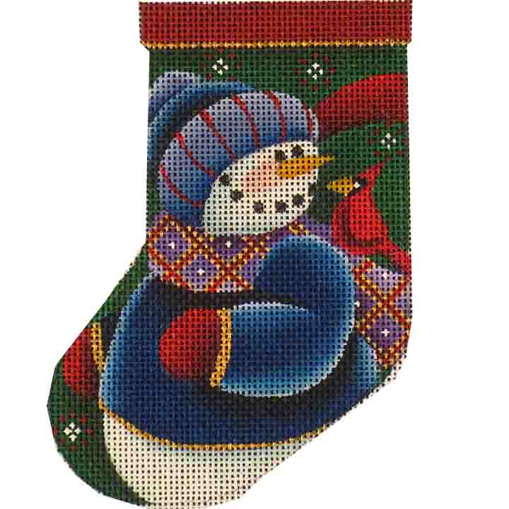 502II - Cardinal Snowman Sock