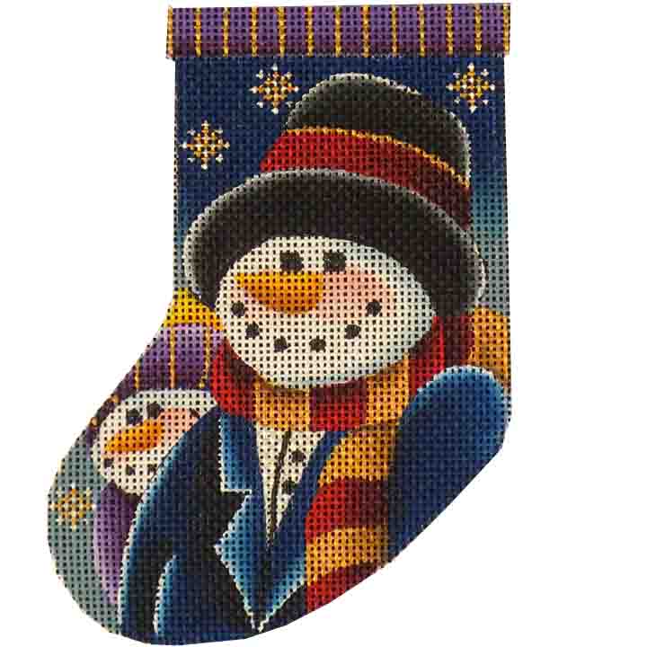 502LL - Top Hat Snowman Sock