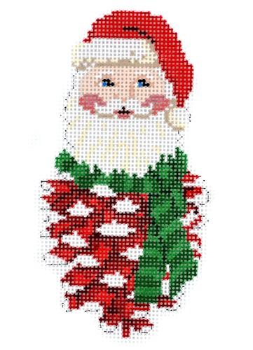 5121 - Pinecone Santa Ornament